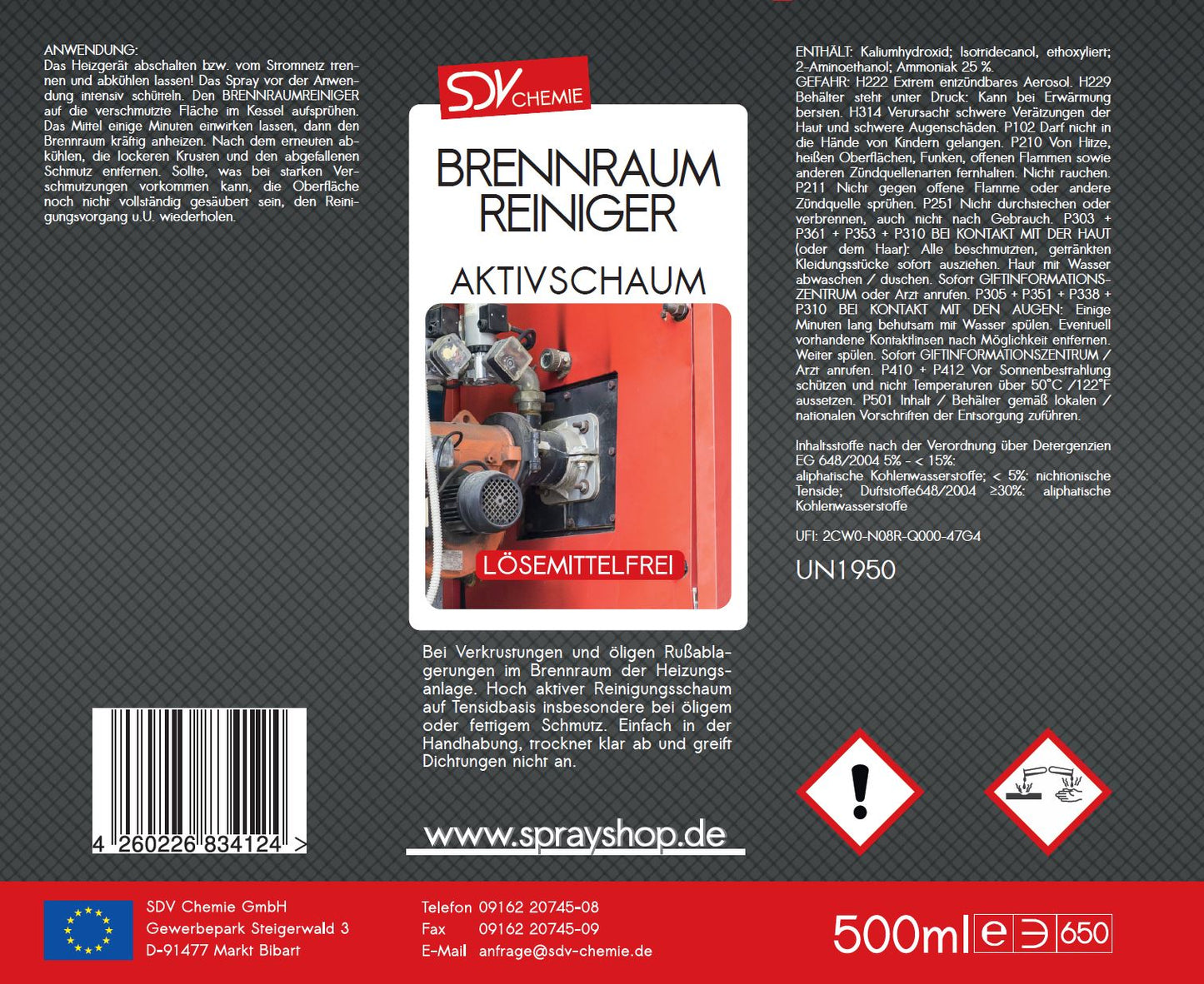 Brennraumreiniger 500ml Etikett