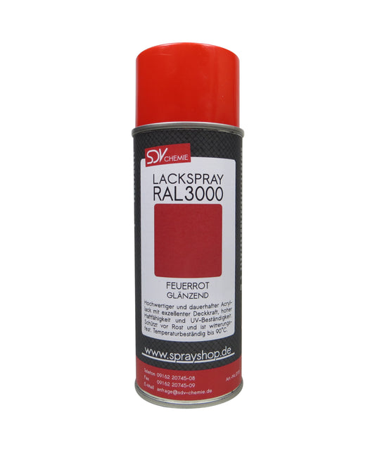 Lackspray RAL 3000 FEUERROT glänzend 1x 400ml Acryllack