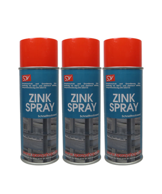 Zinkspray 3x 400ml Zinkstaub Rostschutz Grundierung