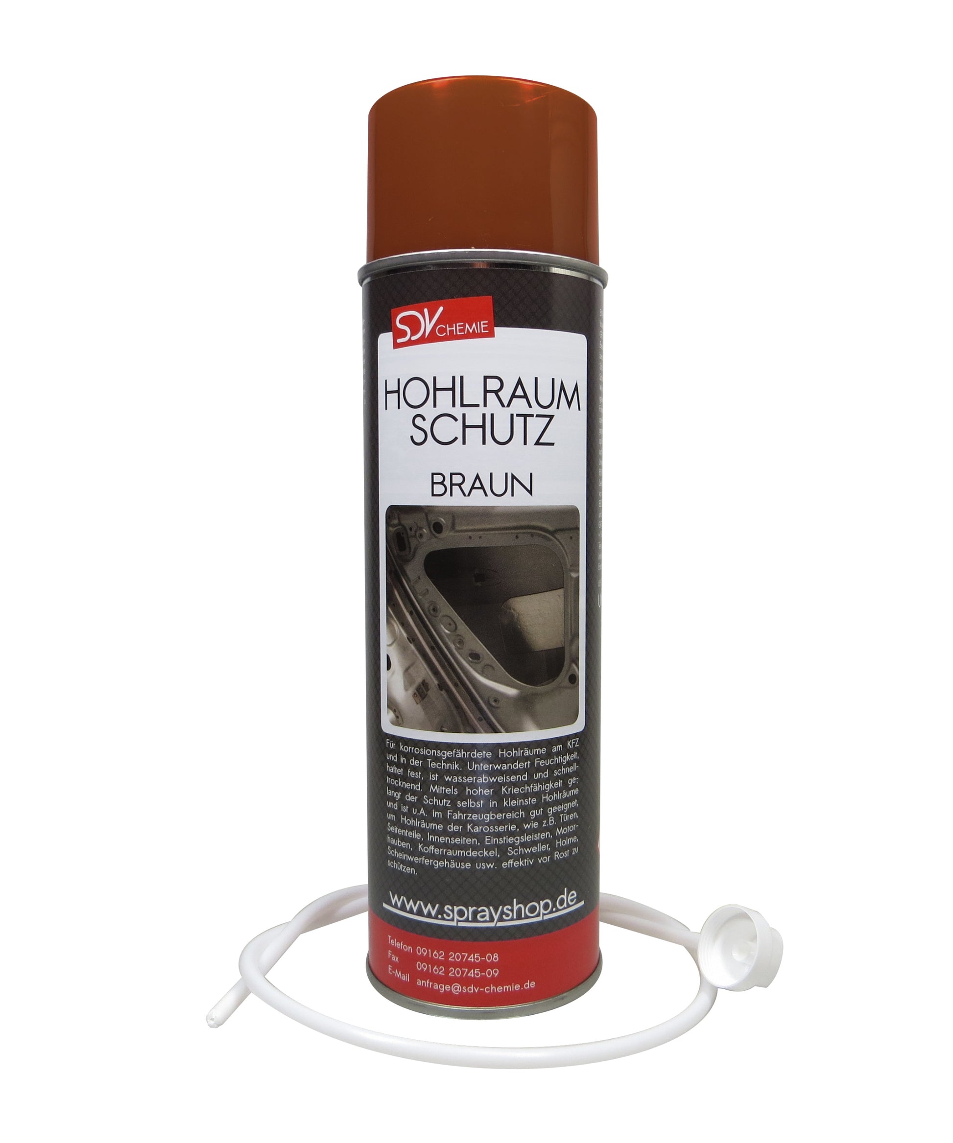 Hohlraumschutz braun 1x 500ml Spray + 60cm Sonde Hohlraumversiegelung Wachs
