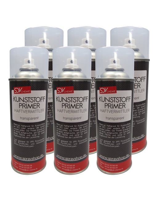 Kunststoffprimer transparent 6x 400ml Kunststoff Haftgrund