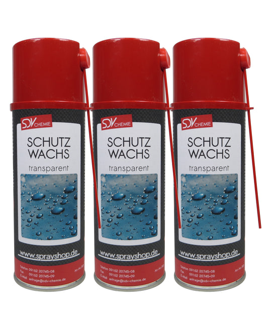Schutzwachs 3x 400ml transparent milchig Sprühwachs Unterbodenschutz