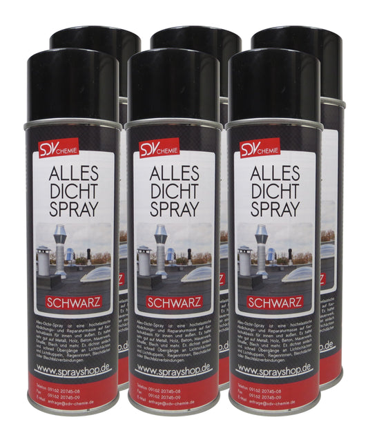Allesdichtspray schwarz 6x 500ml Sprühdichtung Dichtungsspray