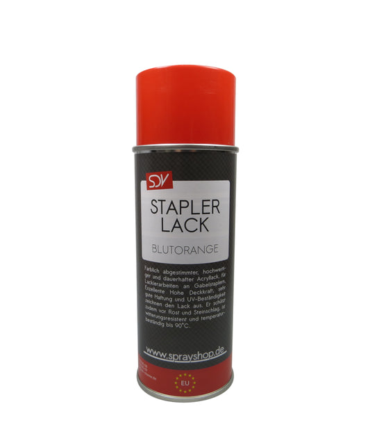 Staplerlack RAL 2002 blutorange glänzend 1x 400ml Linde Gabelstapler