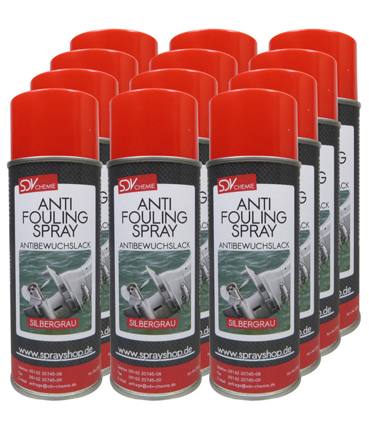 Antifouling silbergrau 12x 400ml für Propeller Aussenborder
