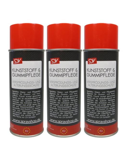 Kunststoff- u. Gummipflege 3x 400ml Vinyl Reifen Pflege Auffrischer