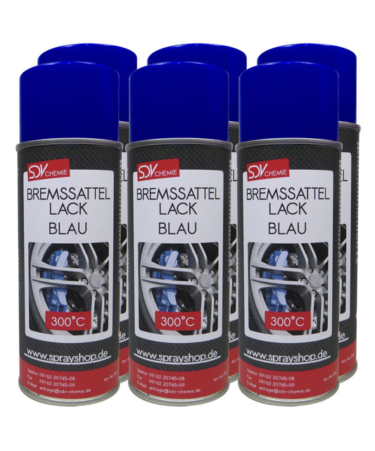 Bremssattellack blau 6x 400ml hitzefest bis 300°C Bremssattelfarbe