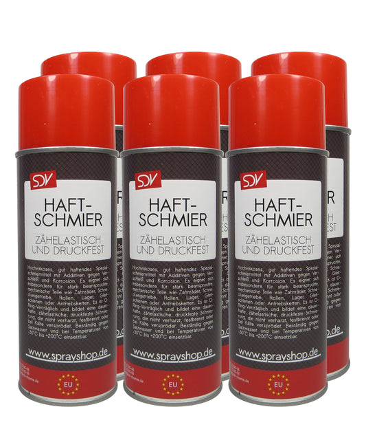 Haftschmierspray 6x 400ml Kettenspray Haftschmierfett Haftschmierung