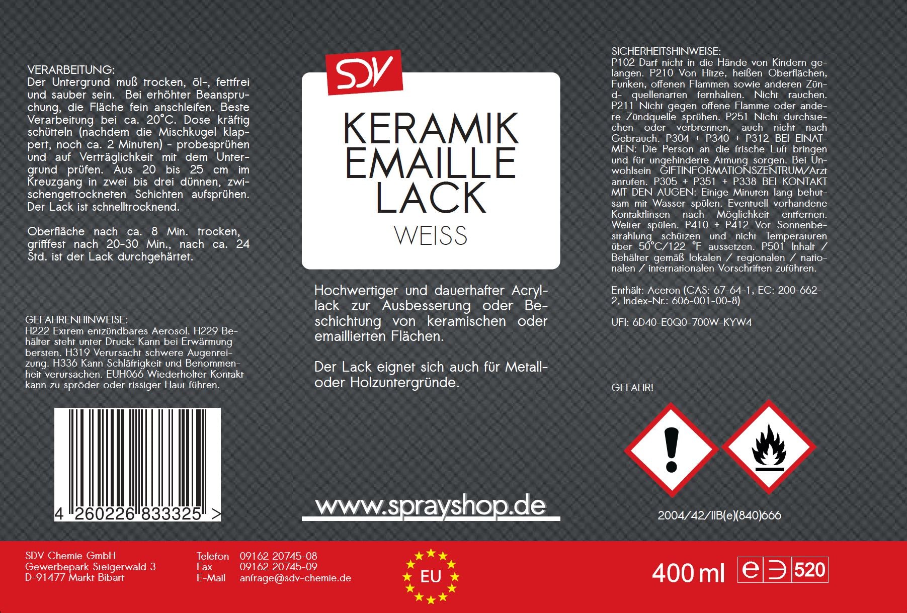 Cramer Reparatur-Stift Lackstift Für Acryl-Keramik-Email In Weiß / Alpin - Foto 8