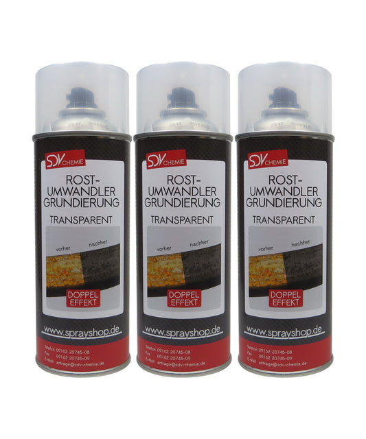 Rostumwandler 3x 400ml Anti Rostspray Rostsanierer und Grundierung