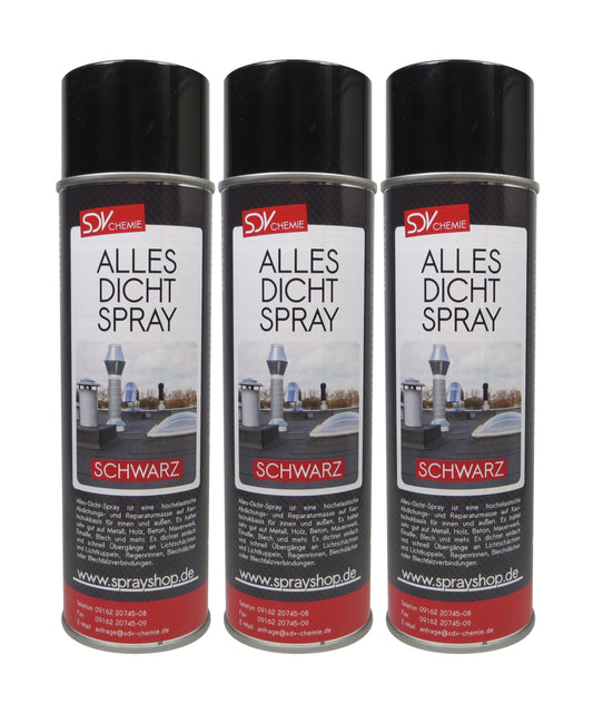 Allesdichtspray schwarz 3x 500ml Sprühdichtung Dichtungsspray