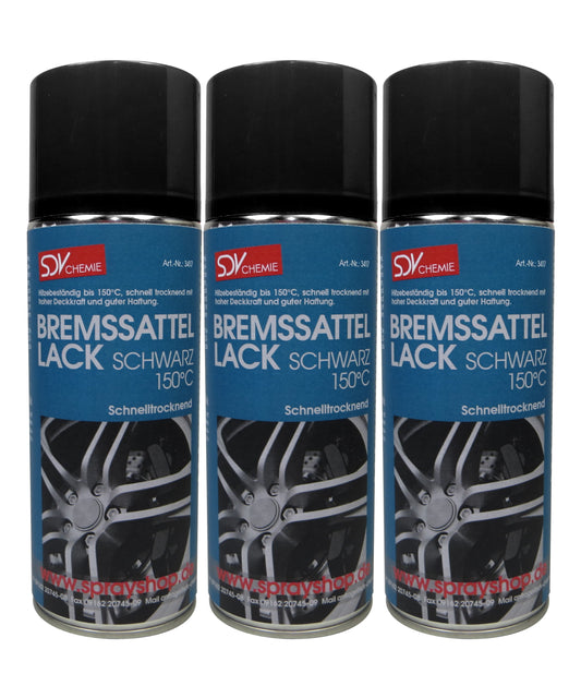 Bremssattellack schwarz glänzend 3x 400ml hitzefest bis 150°C