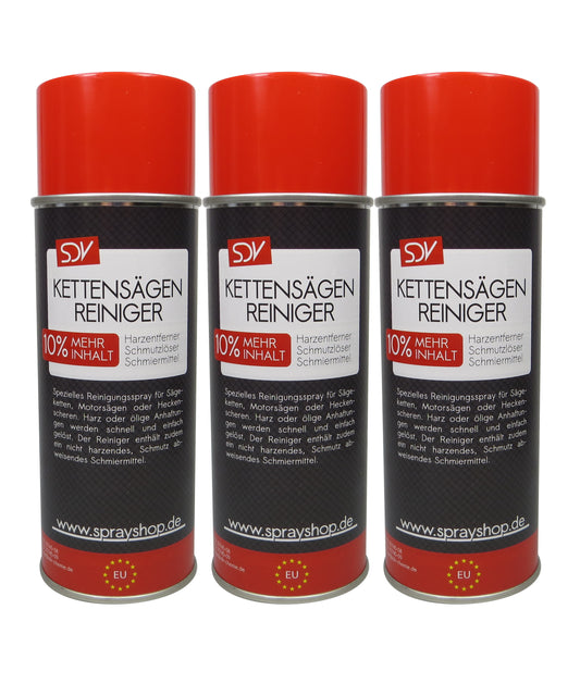 Kettensägenreiniger 3x 440ml Motorsäge Heckenschere Harzentferner