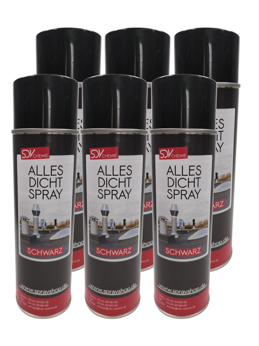 Allesdichtspray schwarz 6x 500ml Sprühdichtung Dichtungsspray