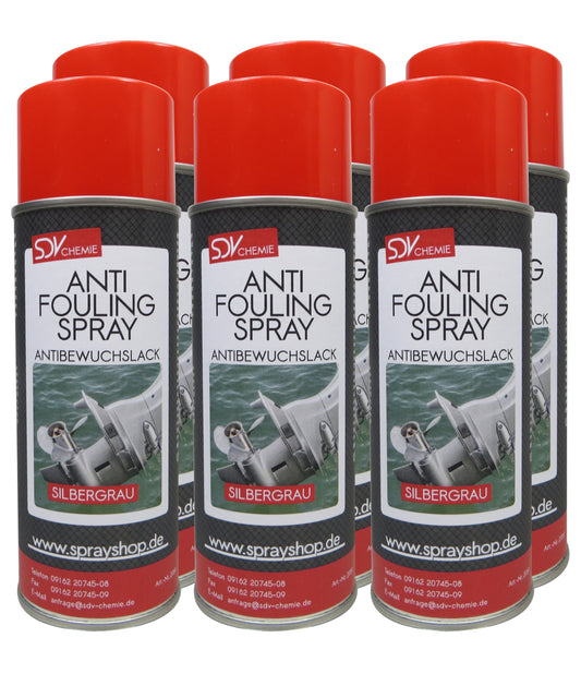 Antifouling silbergrau 6x 400ml für Propeller Aussenborder