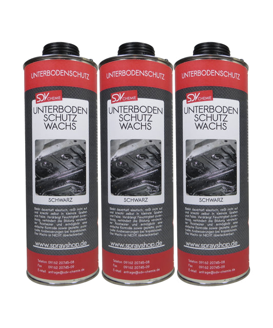 Unterbodenschutz Wachs schwarz 3x 1L Unterbodenwachs UBS