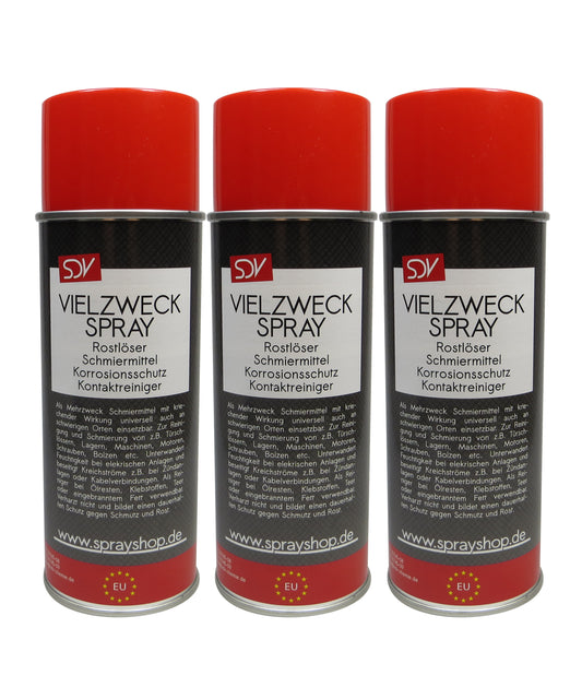 Vielzweckspray 3x 400ml Multi Kriech Schmier Öl Korrosionsschutz