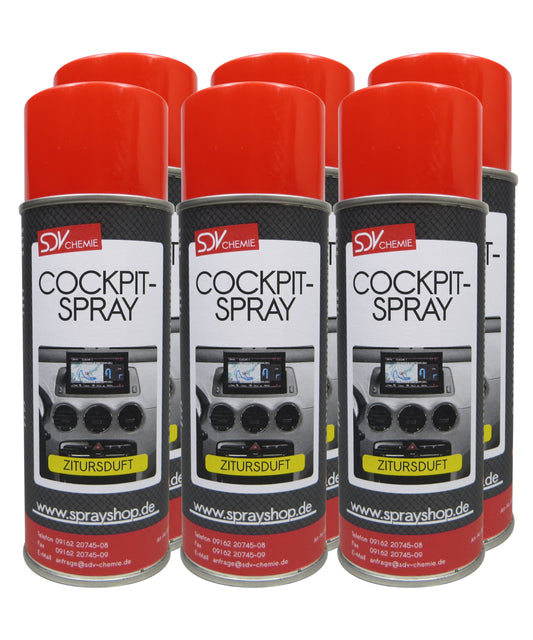 Cockpitspray Zitrusduft 6x 400ml Cockpit Pflege Reiniger