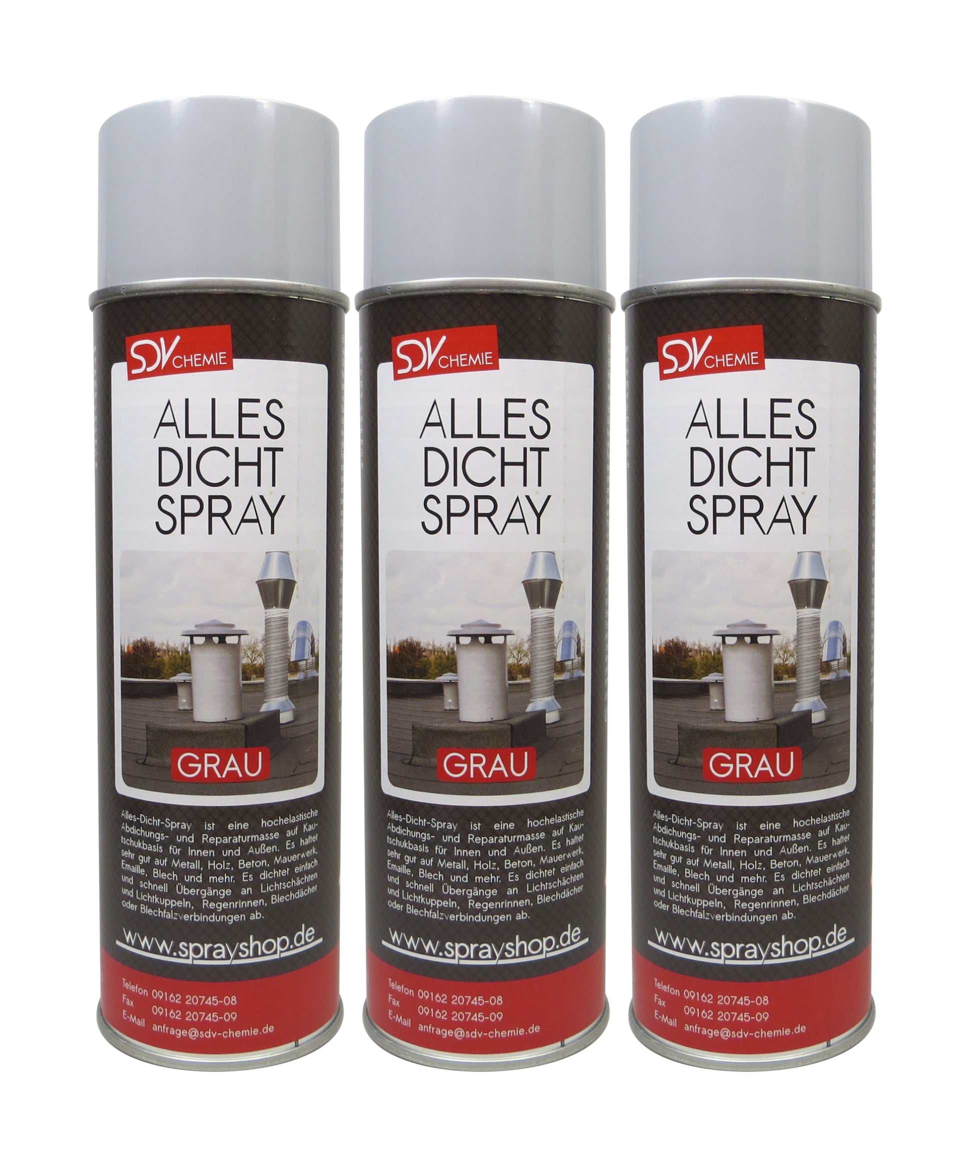 Allesdichtspray grau 3x 500ml Sprühdichtung Dichtungsspray