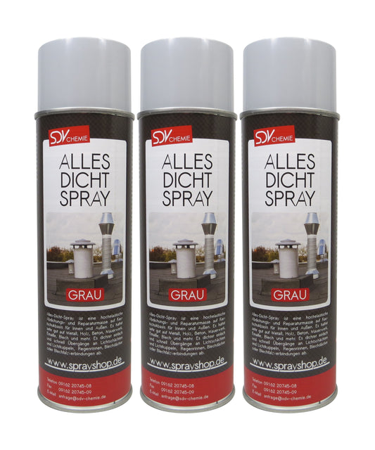 Allesdichtspray grau 3x 500ml Sprühdichtung Dichtungsspray