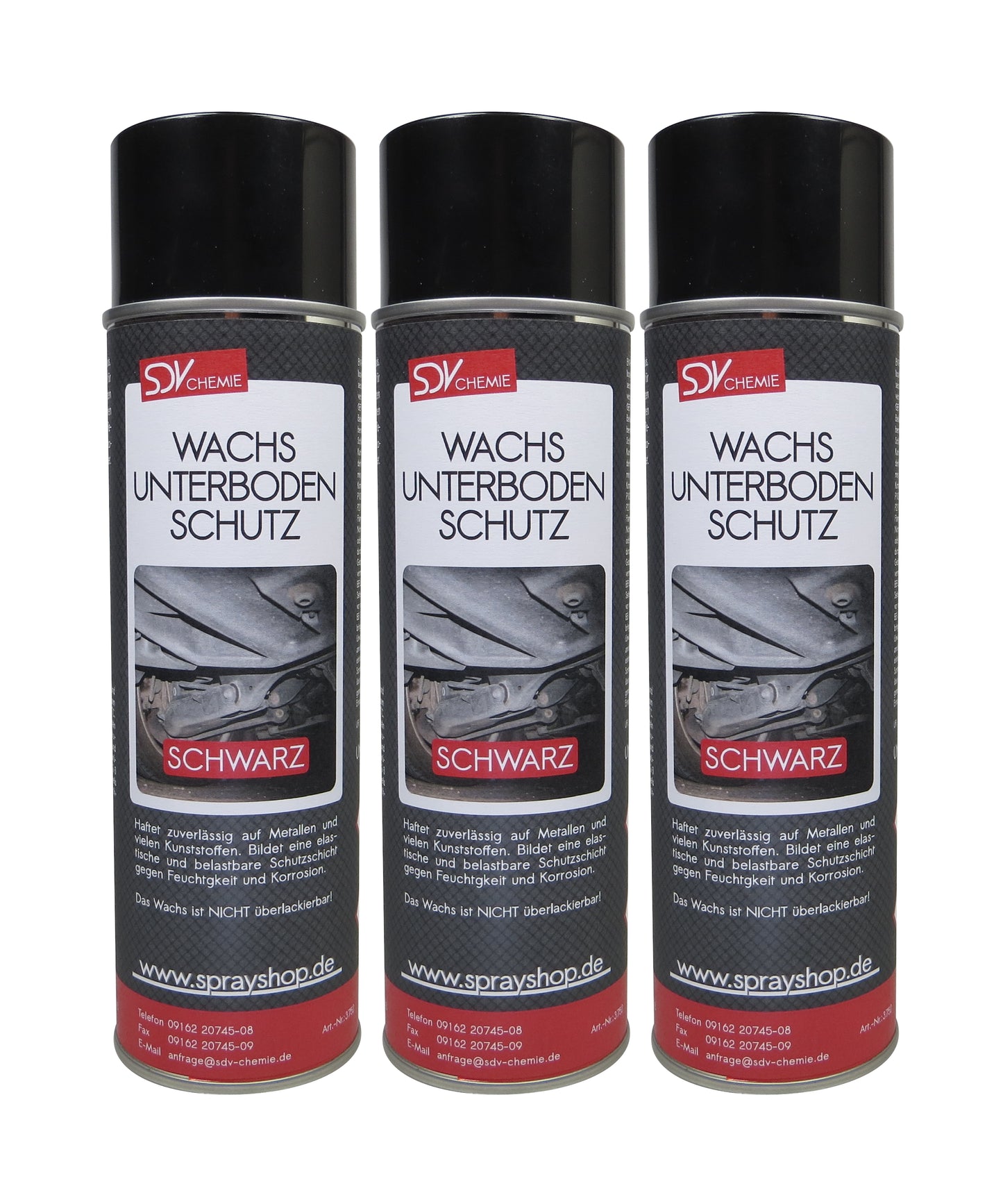 Unterbodenschutz Wachs schwarz 3x 500ml Unterbodenwachs UBS