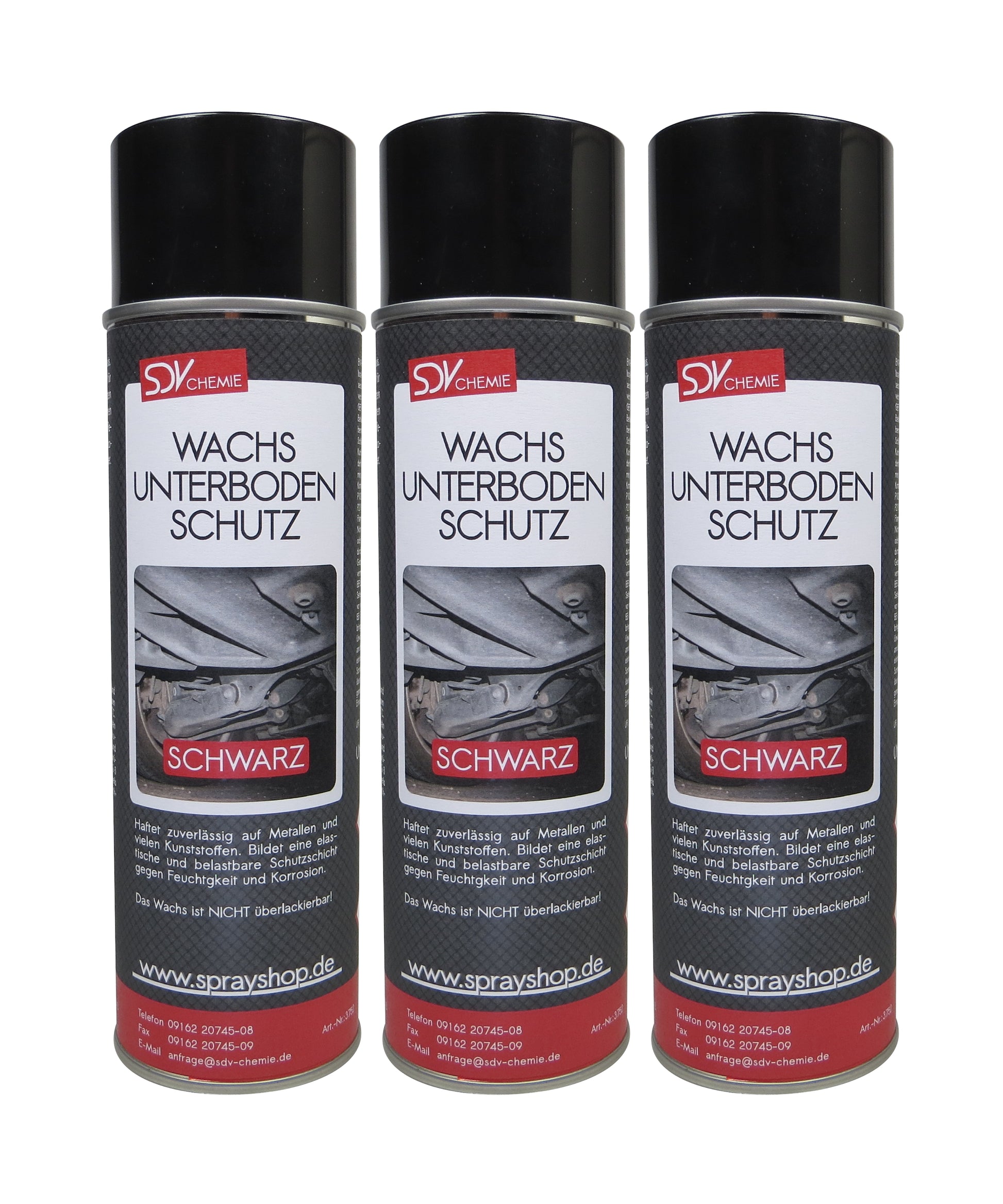 Unterbodenschutz Wachs schwarz 3x 500ml Unterbodenwachs UBS