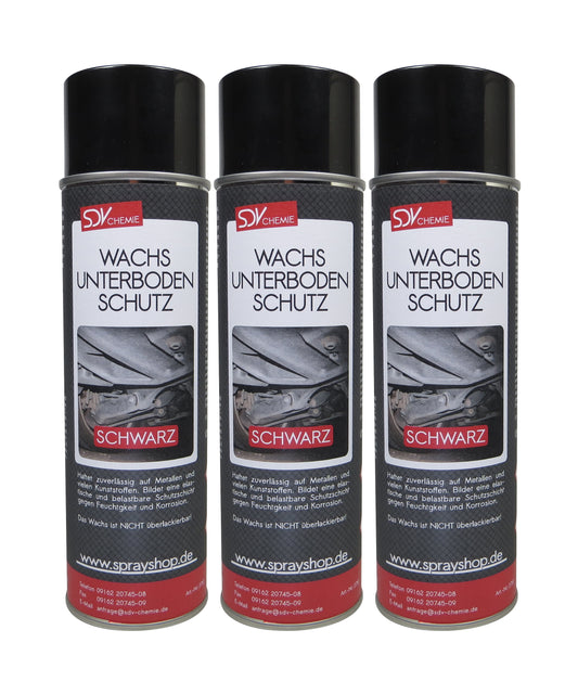 Unterbodenschutz Wachs schwarz 3x 500ml Unterbodenwachs UBS