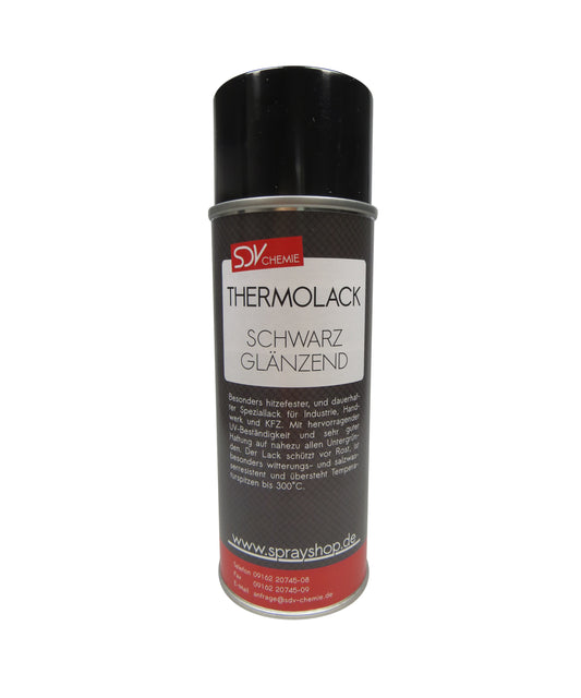 Thermolack schwarz glänzend 300°C 1x 400ml Auspufflack Ofenlack