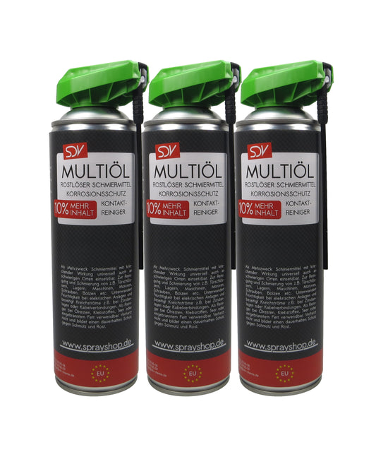 Multiöl Spray 3x 550ml Multifunktionsspray Vielzweckspray Schmieröl