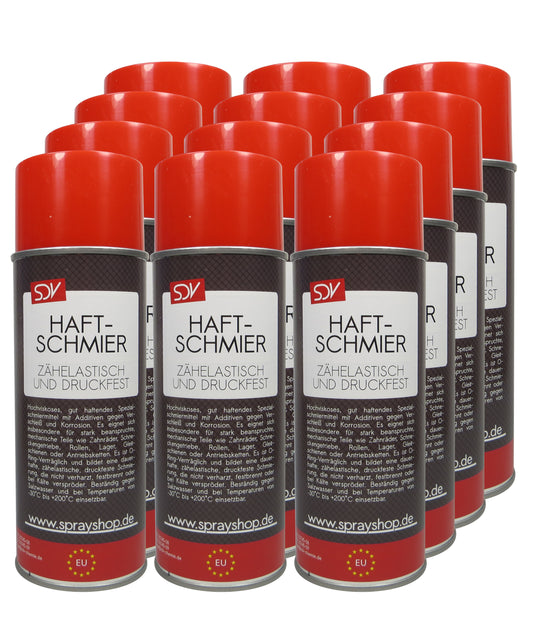 Haftschmierspray 12x 400ml Kettenspray Haftschmierfett Haftschmierung