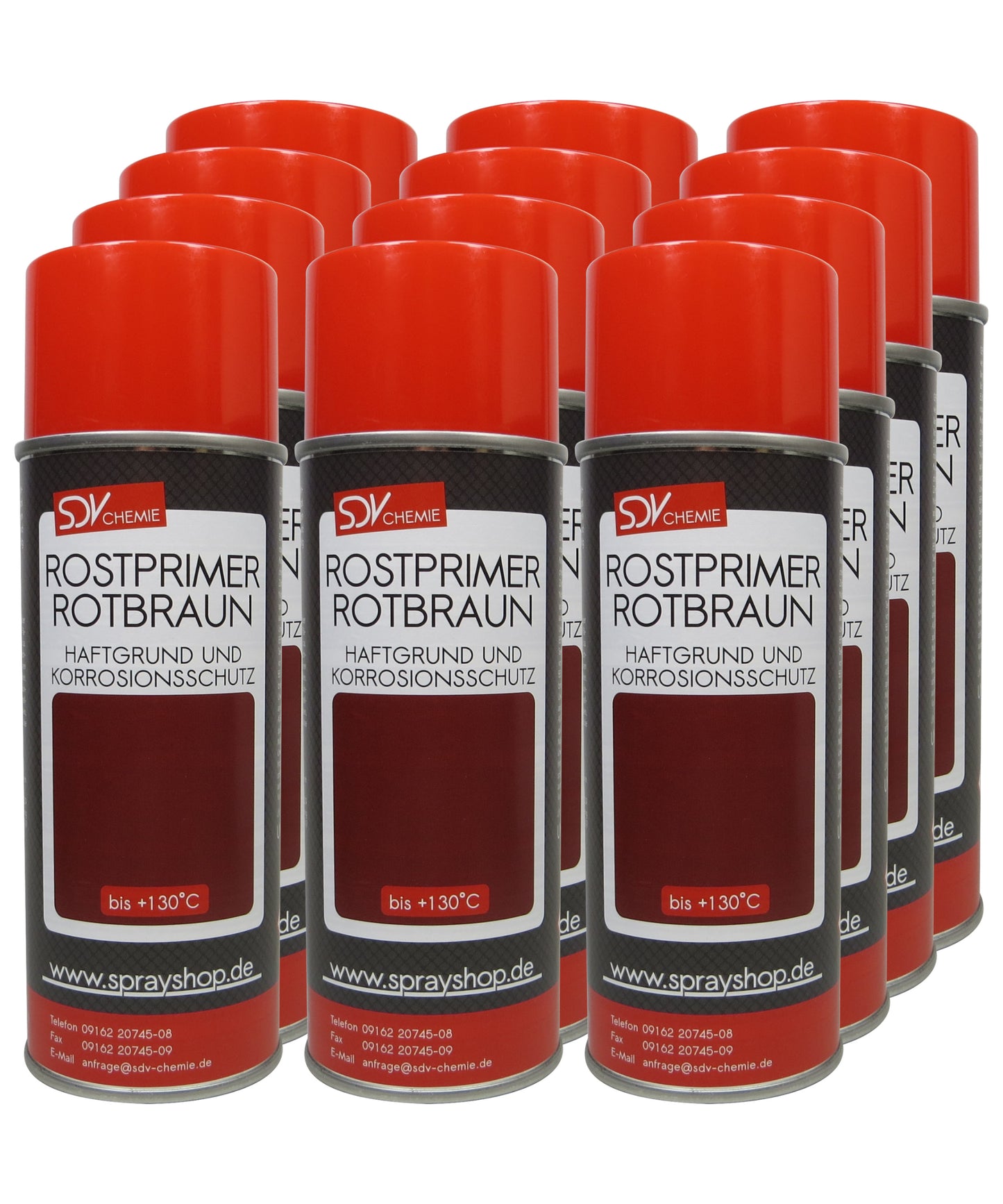 Haftgrund rotbraun 12x 400ml Acryl Grundierung Rostprimer