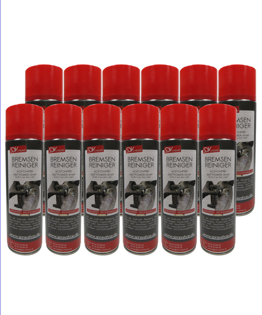 Bremsenreiniger Spray 12x 500ml POWER Brake Cleaner 360° Ventil