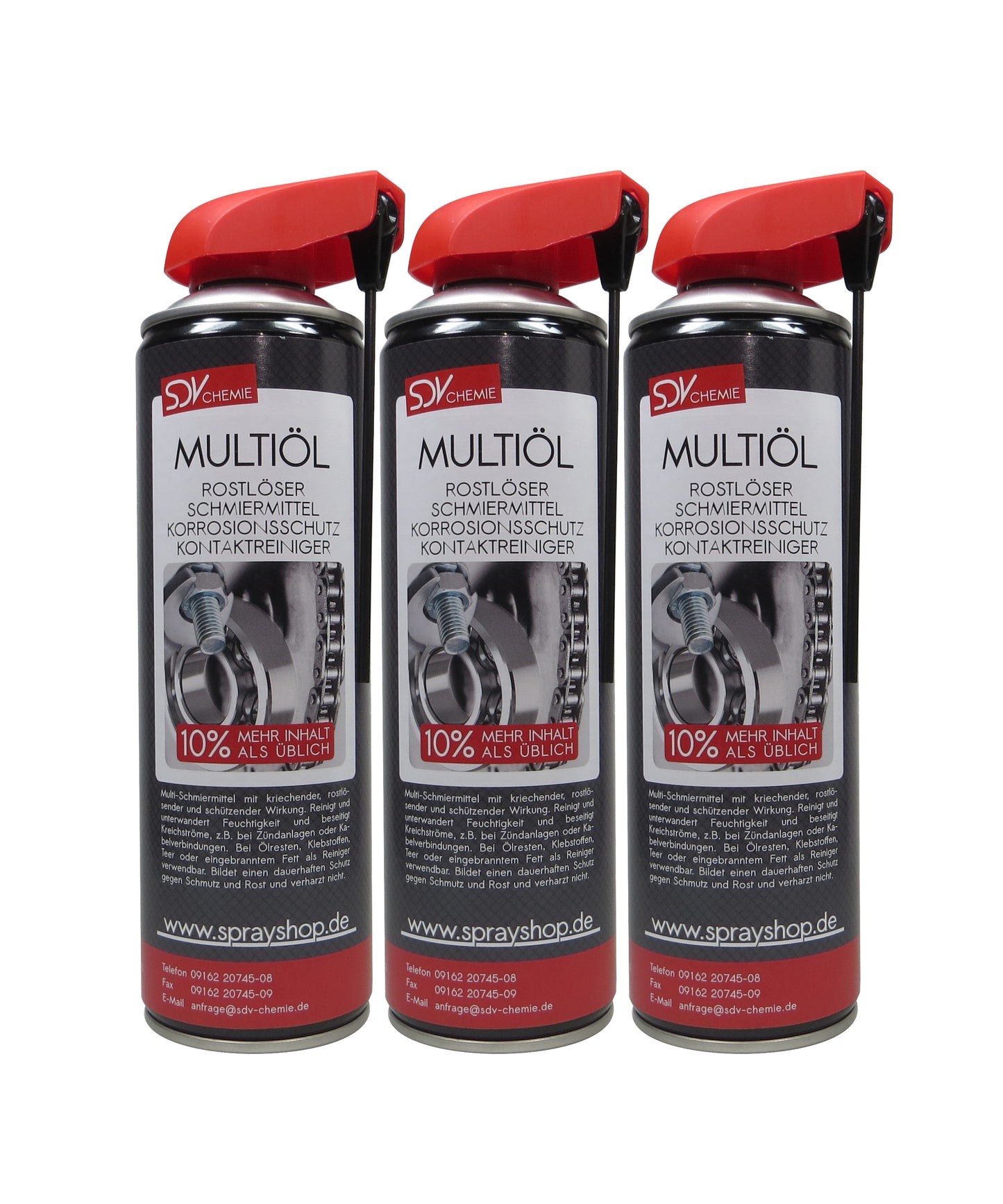Multiöl Spray 3x 550ml Multifunktionsspray Vielzweckspray Schmieröl