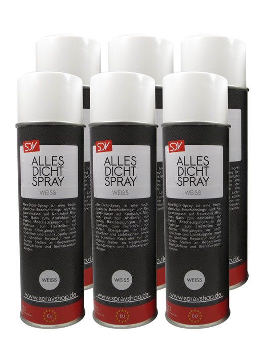 Allesdichtspray weiss 6x 500ml Sprühdichtung Dichtungsspray