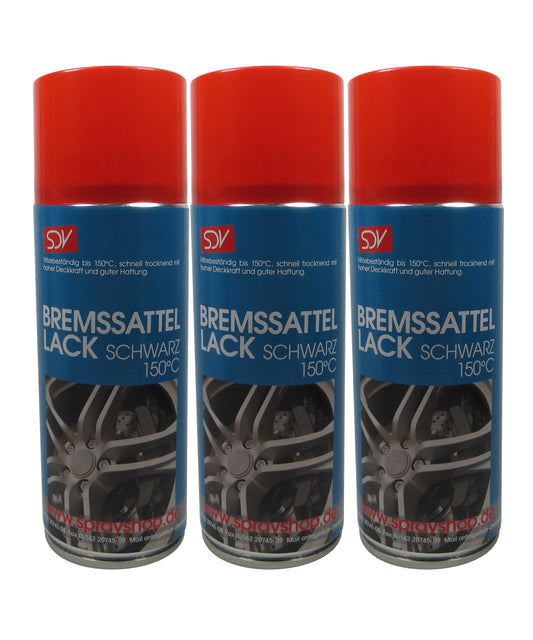 Bremssattellack schwarz glänzend 3x 400ml hitzefest bis 150°C