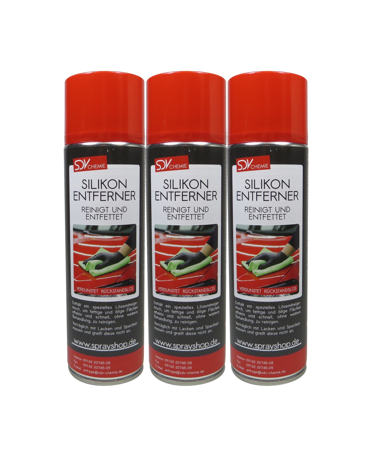 Silikonentferner 3x 500ml für Autolack Lackierer Entfetter