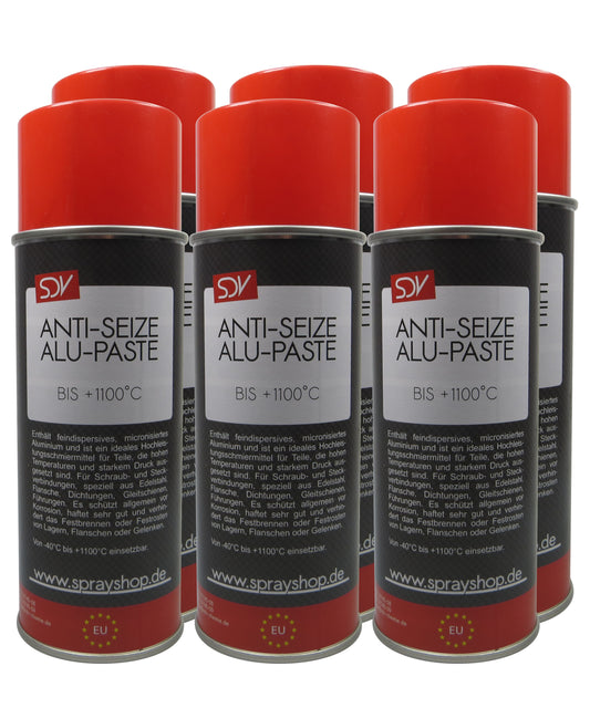 Anti Seize Alupaste 6x 400ml Aluminium Montagepaste Bremspaste 1100°C