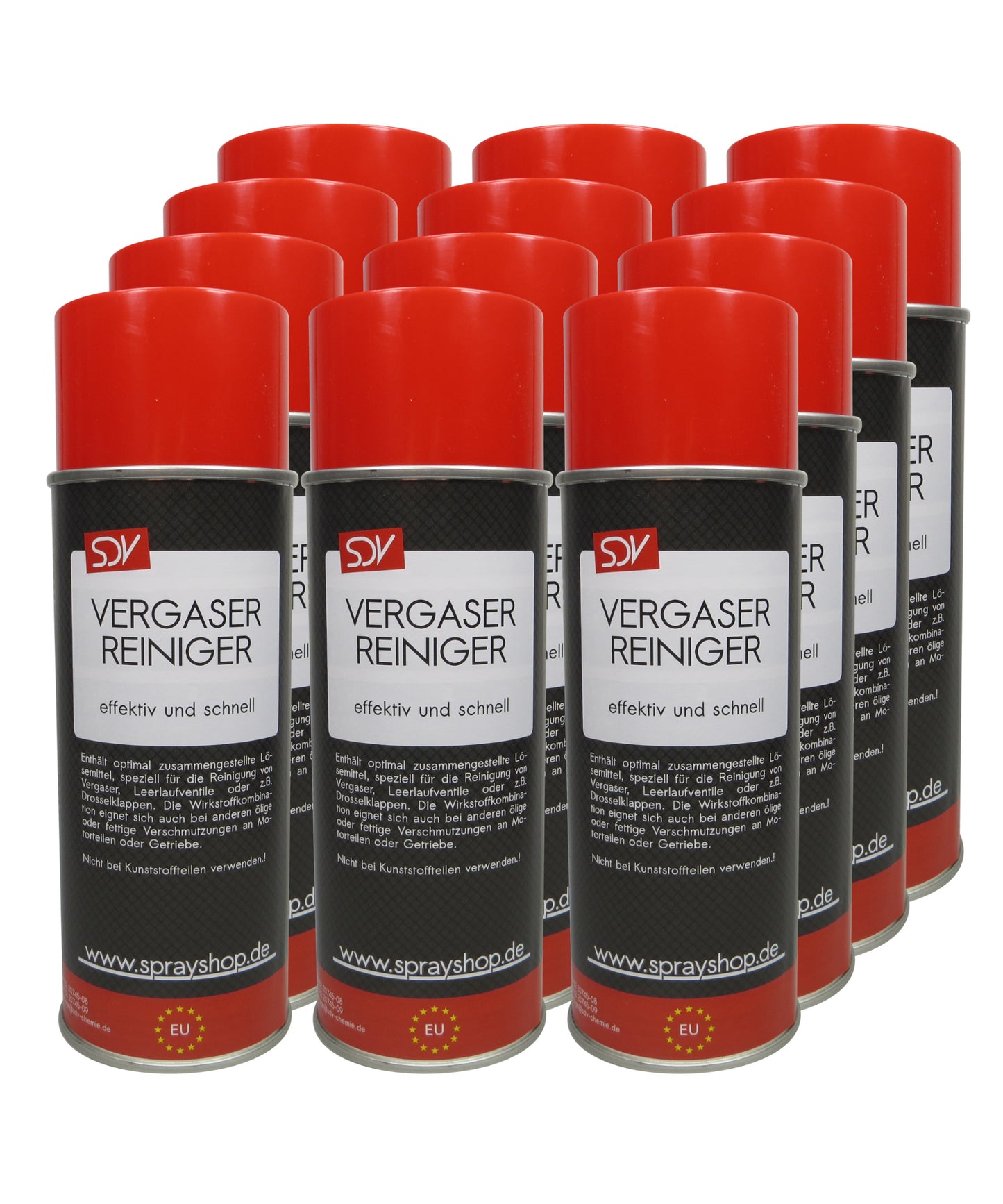 Vergaserreiniger 12x 400ml Drosselklappenreiniger Düsenreiniger