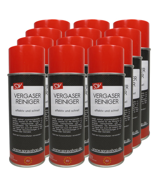 Vergaserreiniger 12x 400ml Drosselklappenreiniger Düsenreiniger