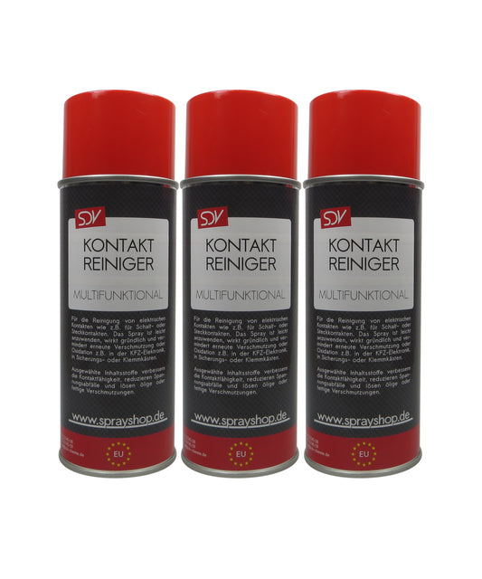 Kontaktreiniger 3x 400ml Elektronikreiniger Elektrospray Kontaktspray