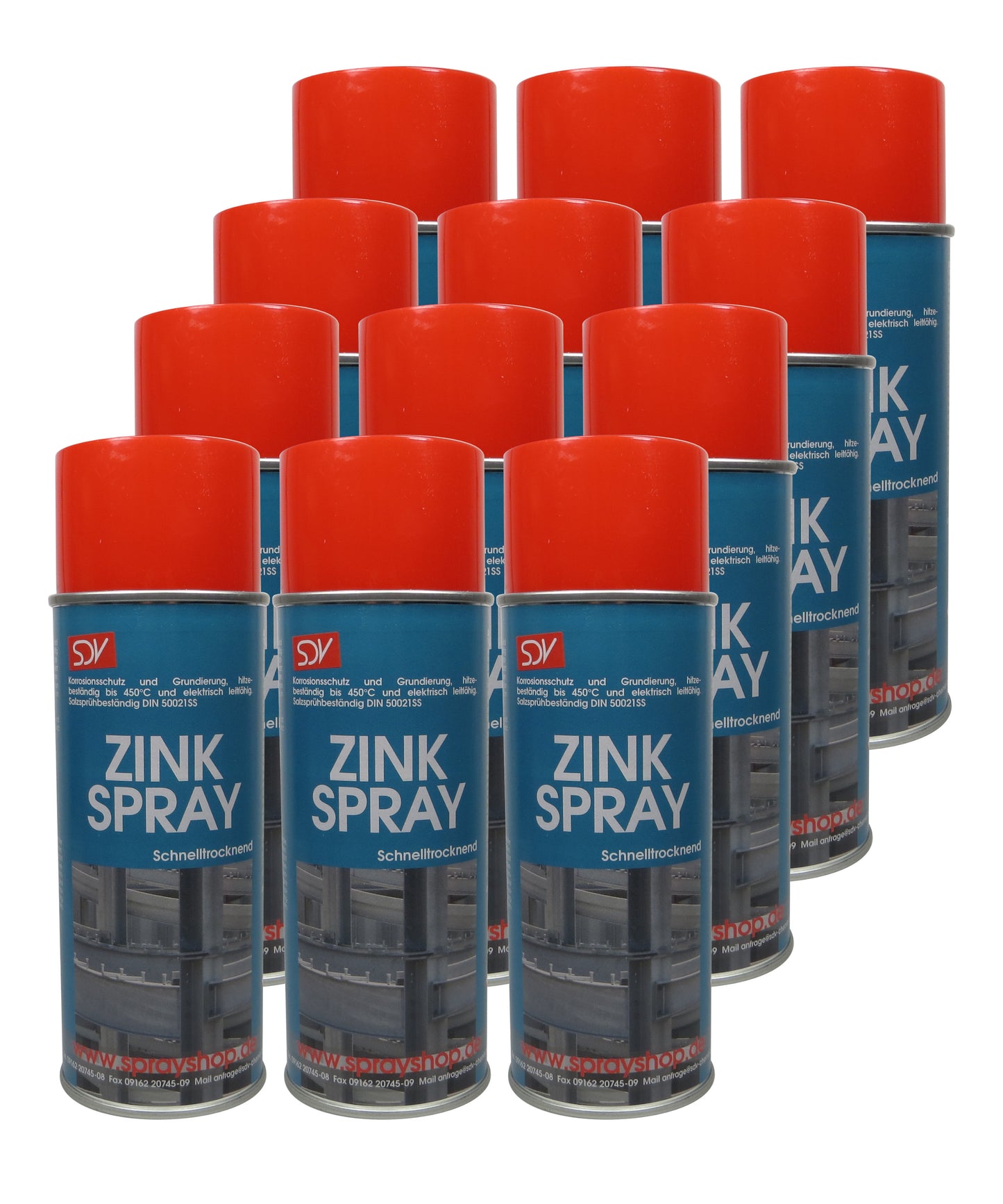 Zinkspray 12x 400ml Zinkstaub Rostschutz Grundierung