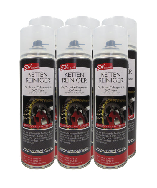 Kettenreiniger 6x 500ml Ketten Spray Reiniger Motorrad Fahrrad