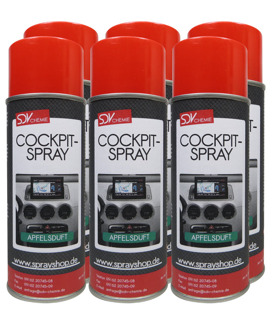 Cockpitspray Apfelduft 6x 400ml Cockpit Pflege Reiniger