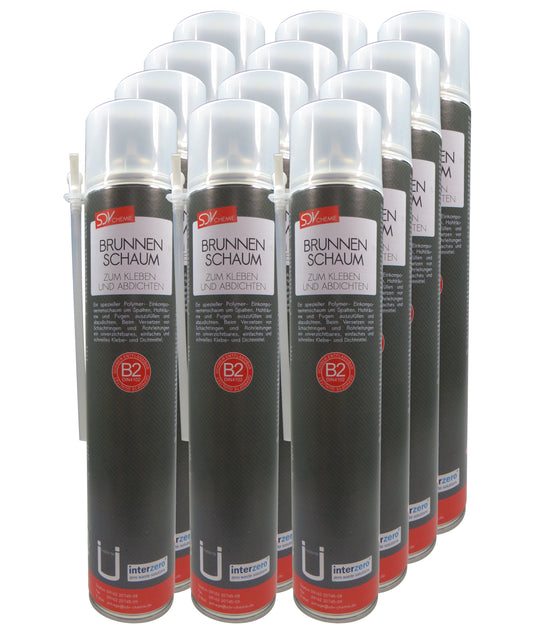 Brunnenschaum B2 12x 750ml Montageschaum Schachtschaum