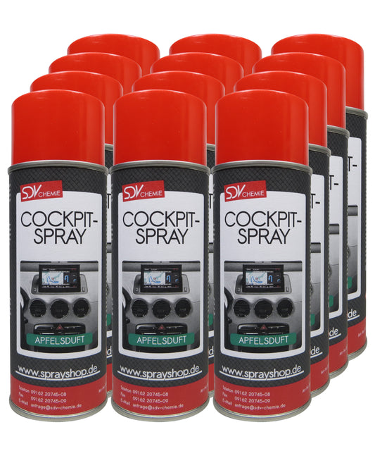 Cockpitspray Apfelduft 12x 400ml Cockpit Pflege Reiniger