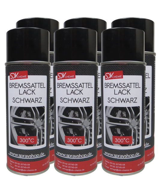 Bremssattellack schwarz glänzend 6x 400ml hitzefest bis 300°C