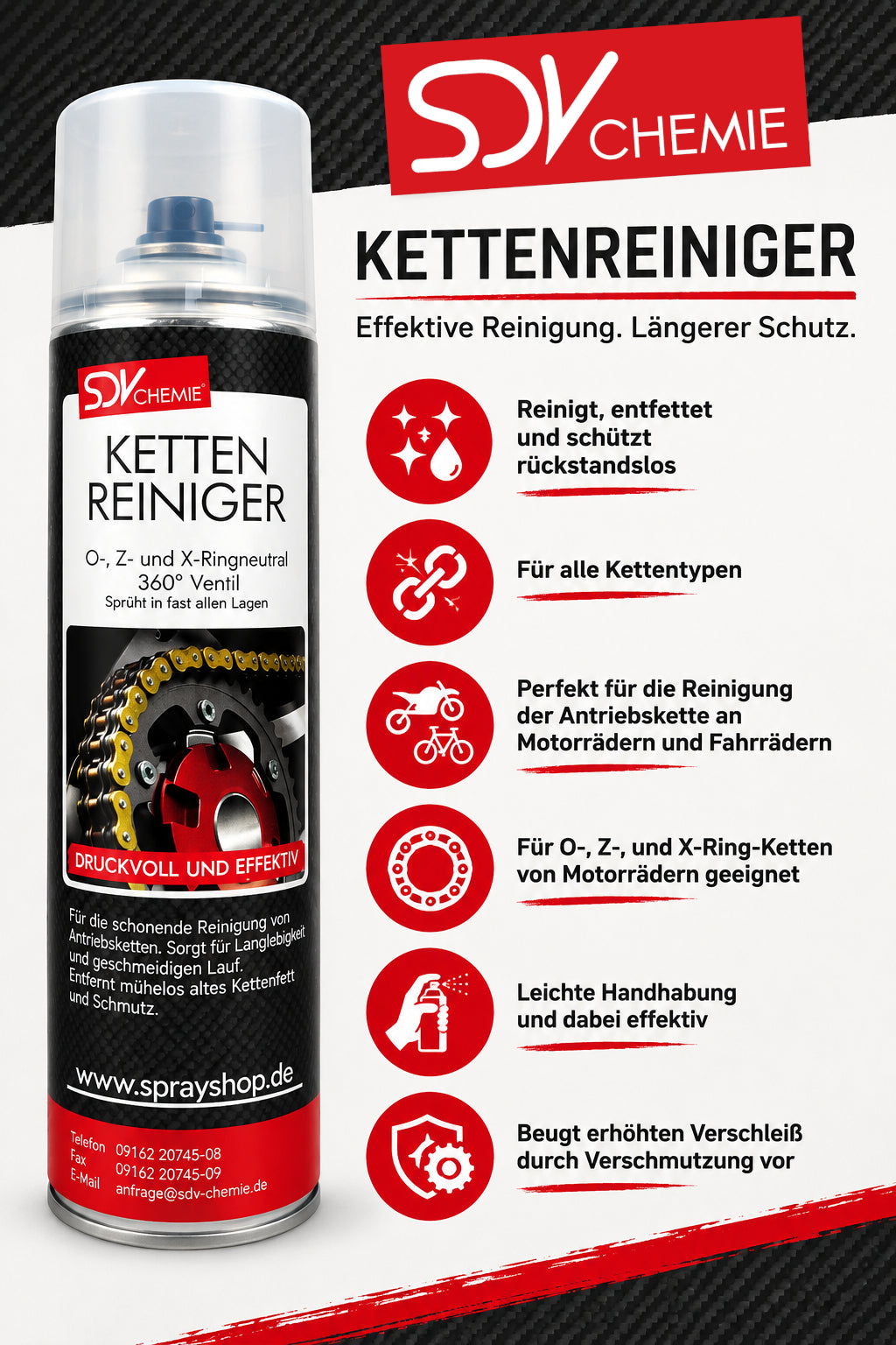 Kettenreiniger 500ml Eigenschaften