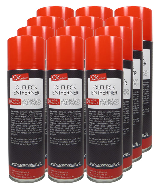 Ölfleckentferner Spray 12x 500ml +10% 550ml Öl Fett Ölfleck Reiniger