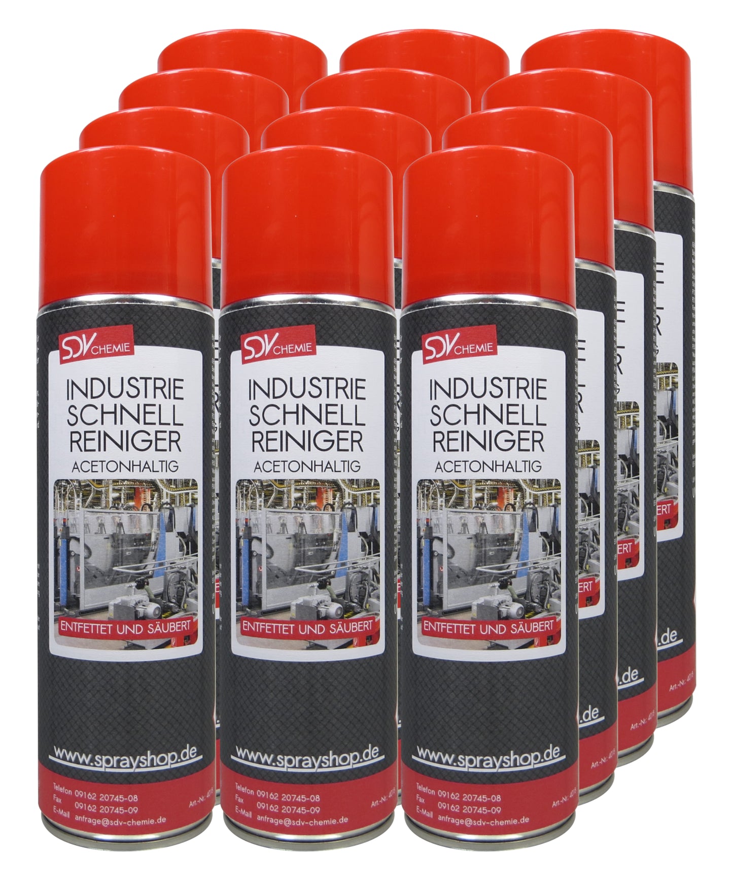 Industriereiniger Spray 12x 500ml Etiketten Entferner Allzweckreiniger