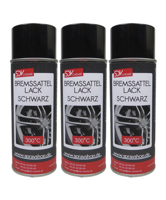 Bremssattellack schwarz glänzend 3x 400ml hitzefest bis 300°C